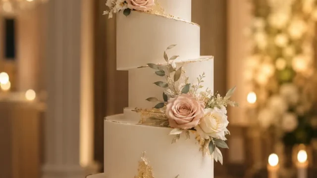 10 moderne Hochzeitstorten mit spektakulären Designs und eleganter Ausstrahlung