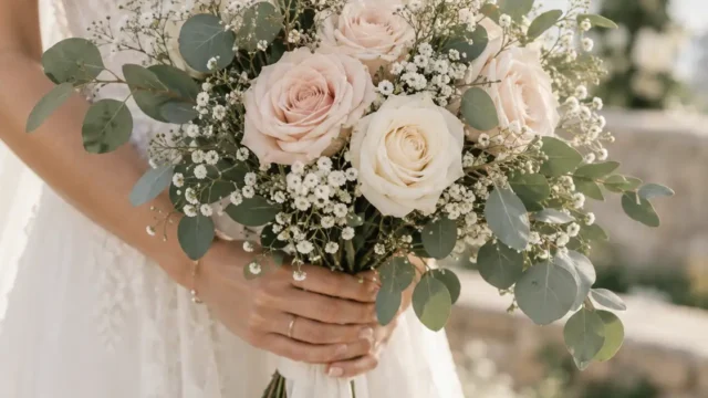 10 traumhafte Brautsträuße mit Rosen und Eukalyptus für eine romantische Hochzeit