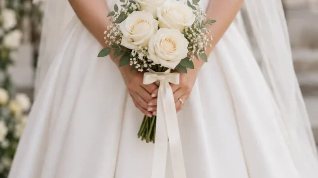 Elegante Brautsträuße mit weißen Rosen für einen zeitlosen Hochzeitslook