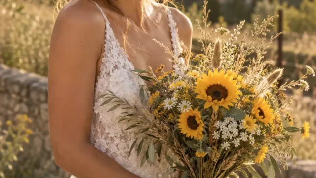 10 natürliche Brautsträuße für eine Boho-Hochzeit