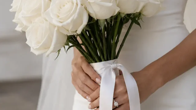 10 romantische Brautsträuße mit Rosen